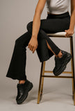 Amal Split Flared Trousers - Little Black Pistol