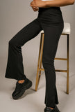 Amal Split Flared Trousers - Little Black Pistol