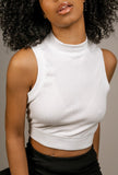 Elsa High Neck Cropped Top - Little Black Pistol