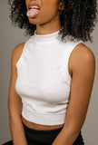 Elsa High Neck Cropped Top - Little Black Pistol
