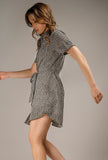 Florence Leaf Printed Shirt Dress - Little Black Pistol