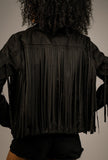 Grace Faux Suede Tassel Jacket - Little Black Pistol