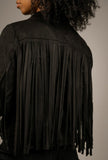 Grace Faux Suede Tassel Jacket - Little Black Pistol