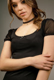 Hedy Meshed Mini Dress - Little Black Pistol