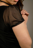 Hedy Meshed Mini Dress - Little Black Pistol