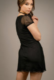 Hedy Meshed Mini Dress - Little Black Pistol