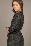 Jocelyn Heart Detail Shirt Dress - Little Black Pistol