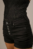 JuJu 5 Button Denim Shorts - Little Black Pistol