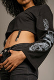 Junko Dragon Cropped Strap Top - Little Black Pistol