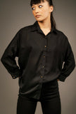 Martha Oversized Chiffon Shirt - Little Black Pistol