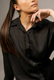 Martha Oversized Chiffon Shirt - Little Black Pistol
