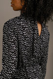 Nadia Printed Tie Midaxi Dress - Little Black Pistol