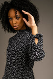 Nadia Printed Tie Midaxi Dress - Little Black Pistol