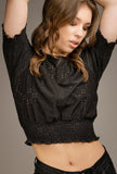 Nigella Broderie Top - Little Black Pistol