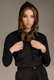 Serena Lightweight Cropped Hoodie - Little Black Pistol