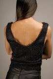 Sophia Fluffy V-Necked Top - Little Black Pistol
