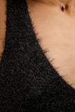 Sophia Fluffy V-Necked Top - Little Black Pistol