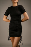 Taylor String Detailed T-shirt Dress - Little Black Pistol